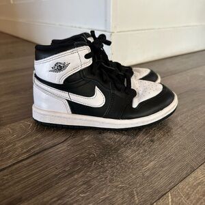 Air Jordan 1 High OG (TD)  FD1413 010  Black/White Sneakers Kids  Size 10c